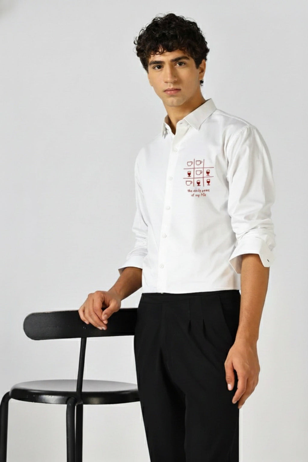 Men’s Routine TTT Embroidered Linen Shirt