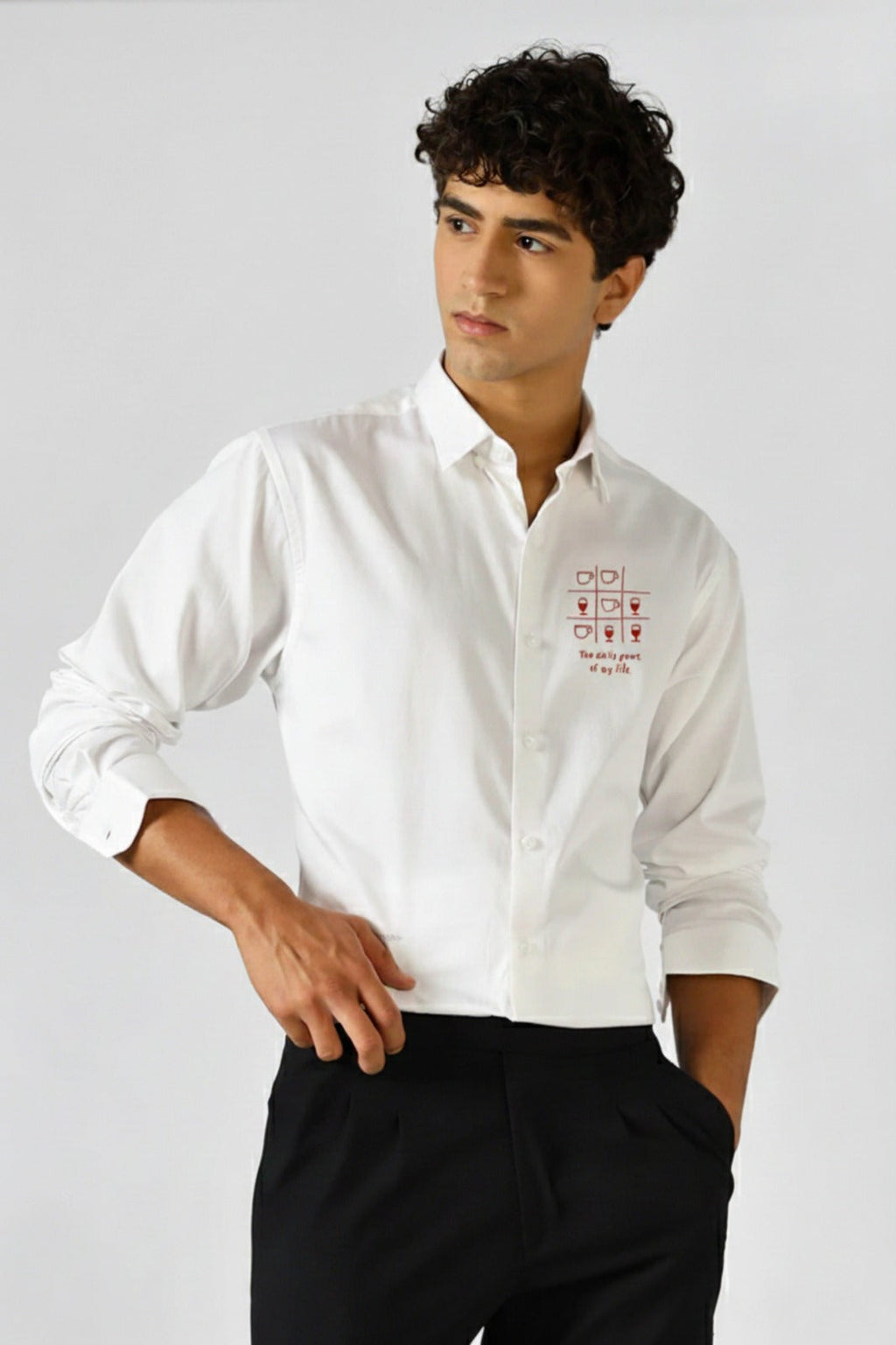 Men’s Routine TTT Embroidered Linen Shirt