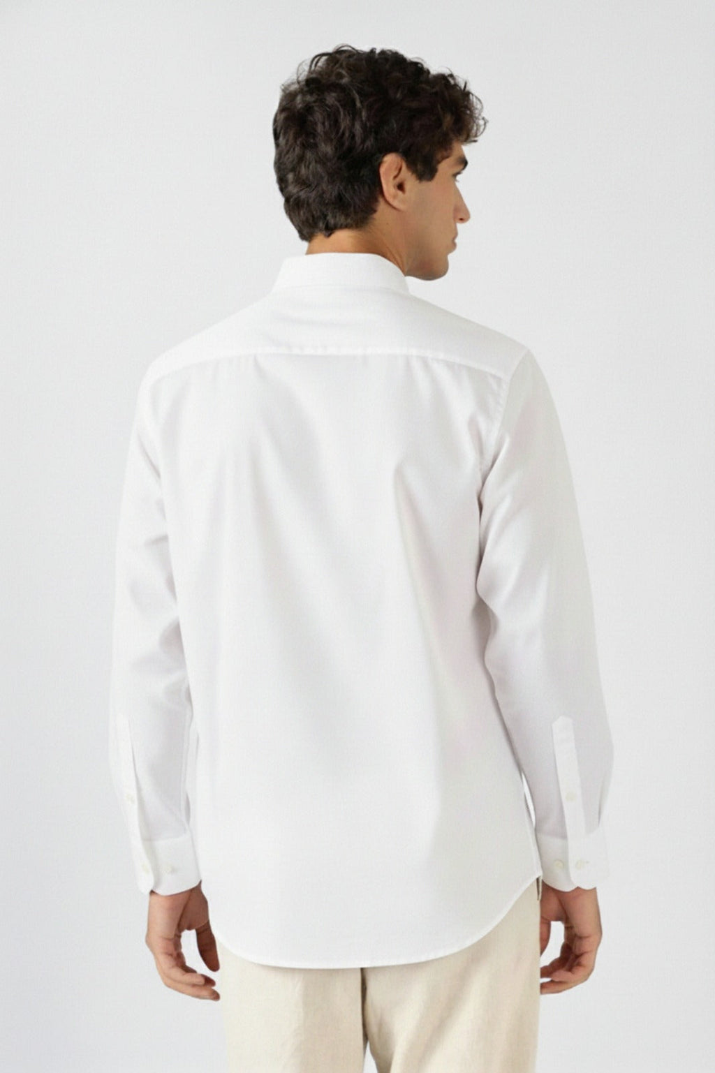 Men’s Wine Glass Embroidered Linen Shirt