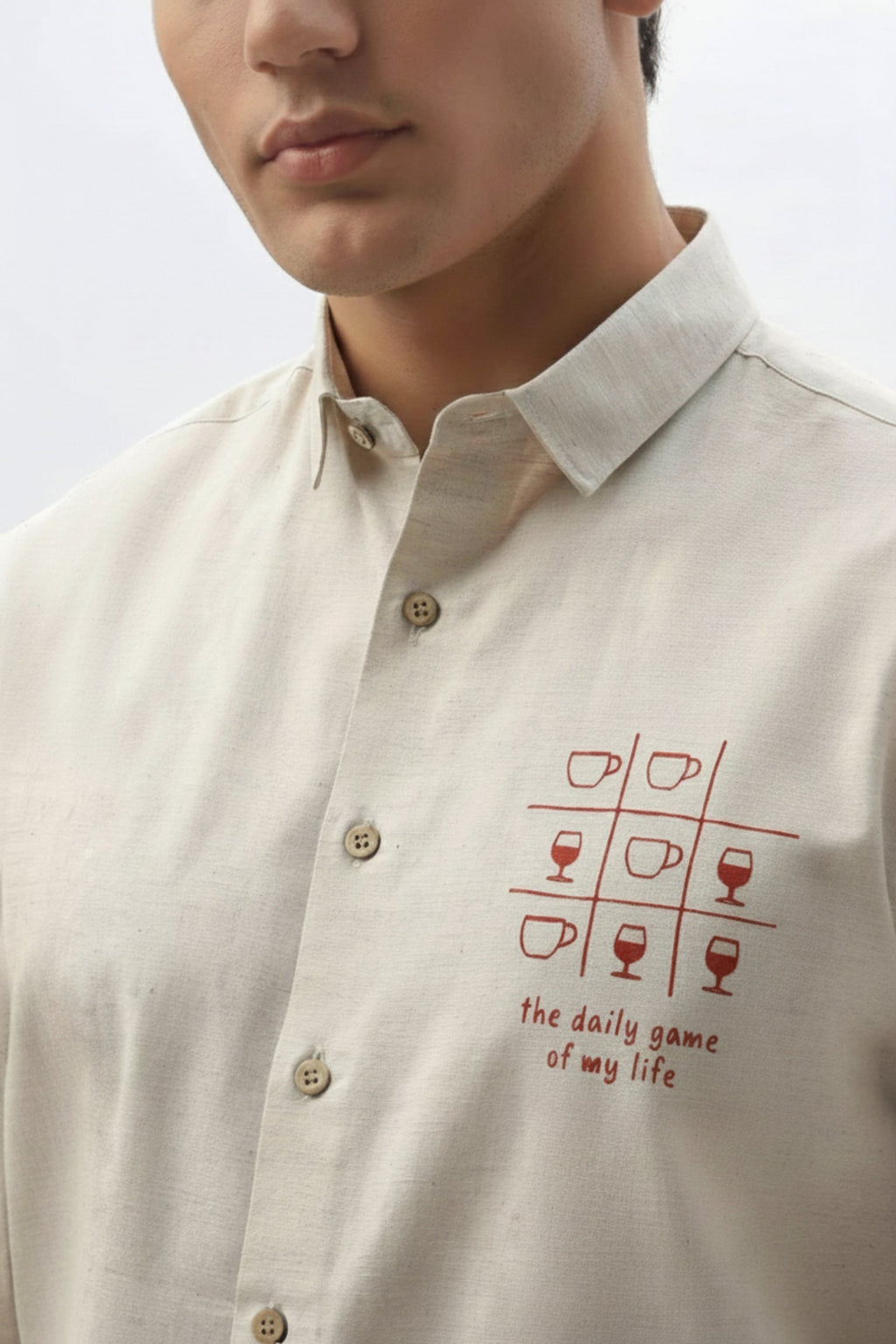 Men’s Routine TTT Embroidered Linen Shirt