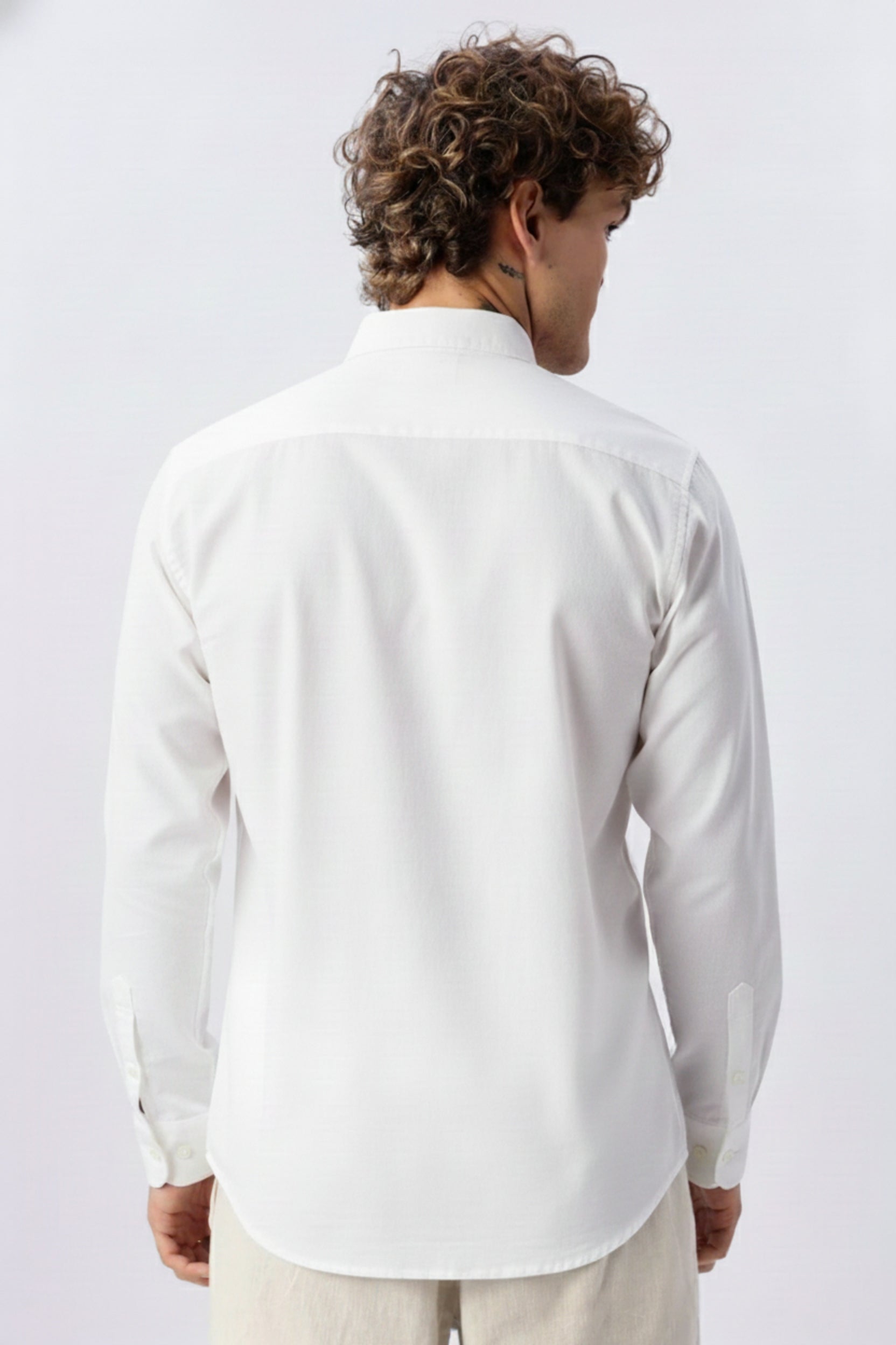 Men’s Golden Sun Embroidered Linen Shirt