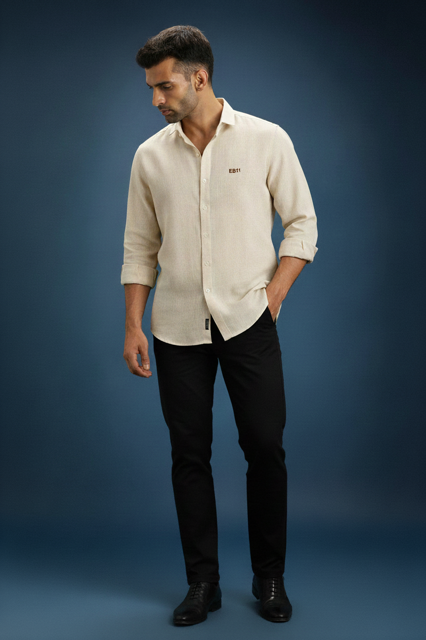 Men’s EB11 Embroidered Linen Shirt