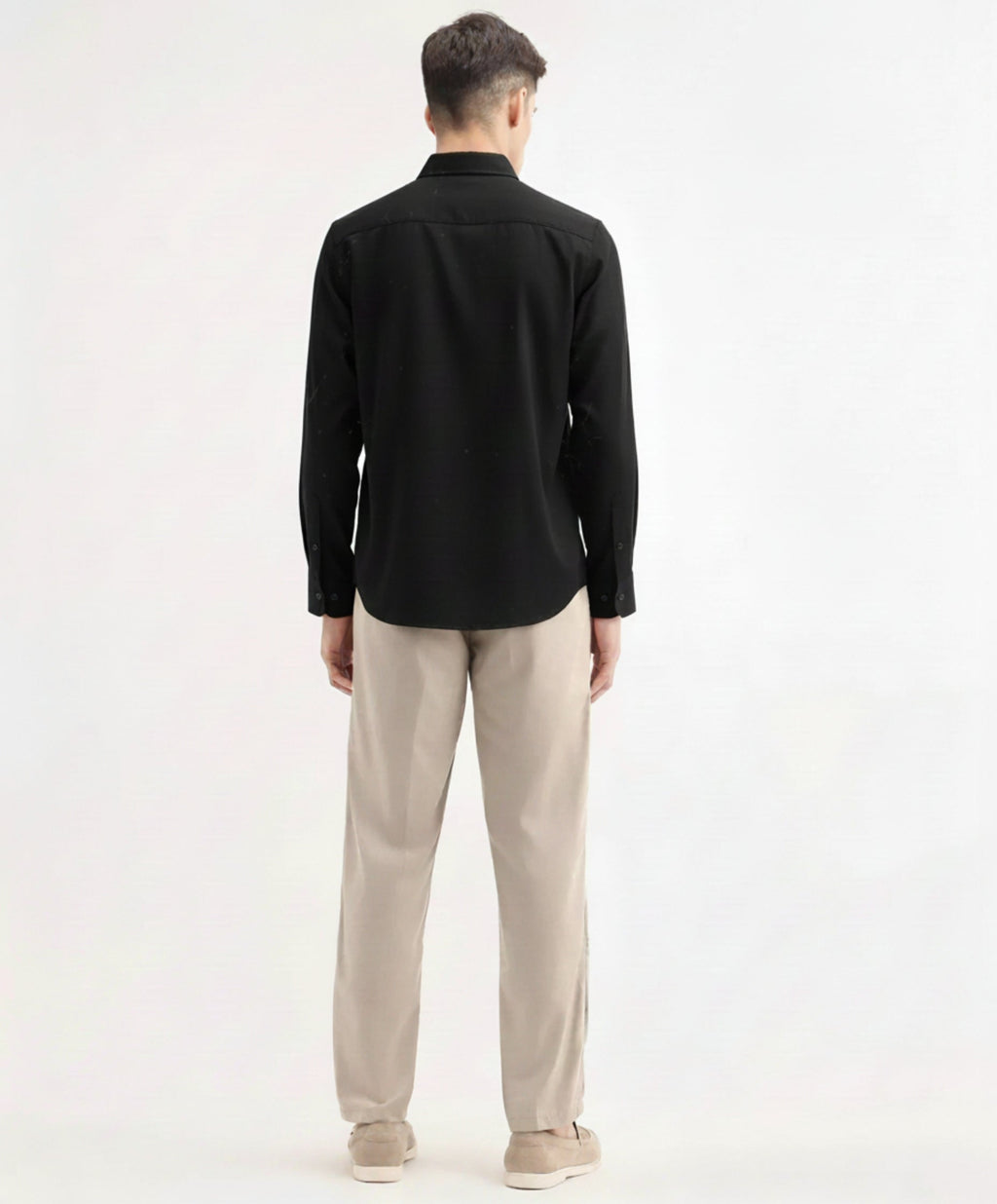 Men’s Seagull Embroidered Linen Shirt