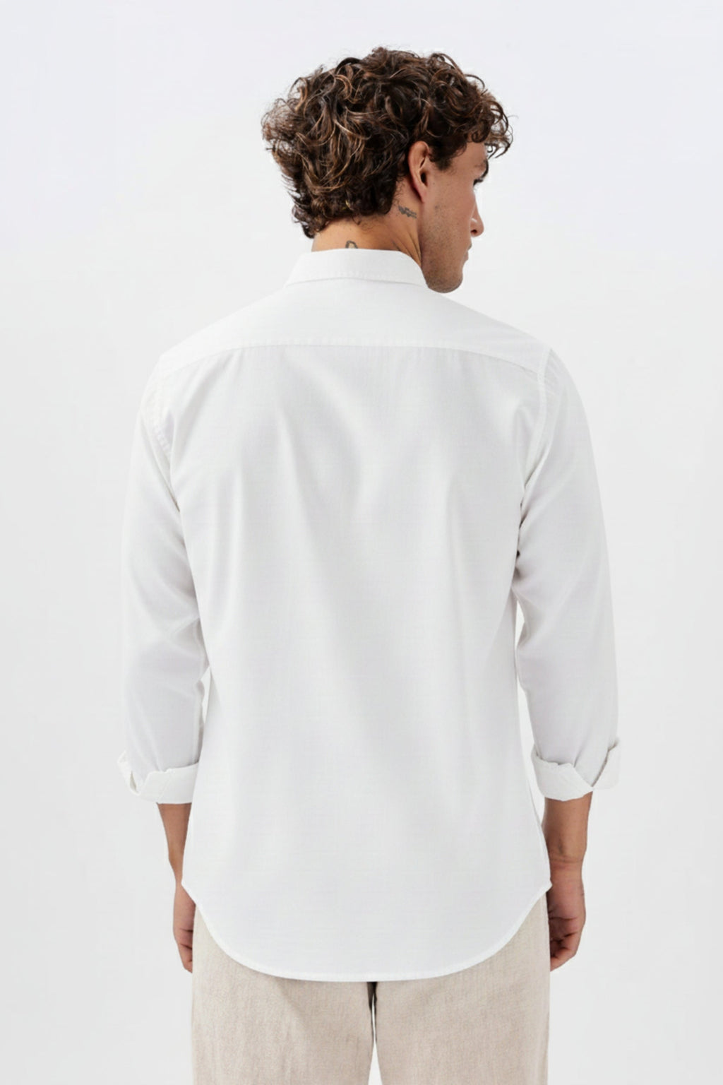 Men’s Heart TTT Embroidered Linen Shirt