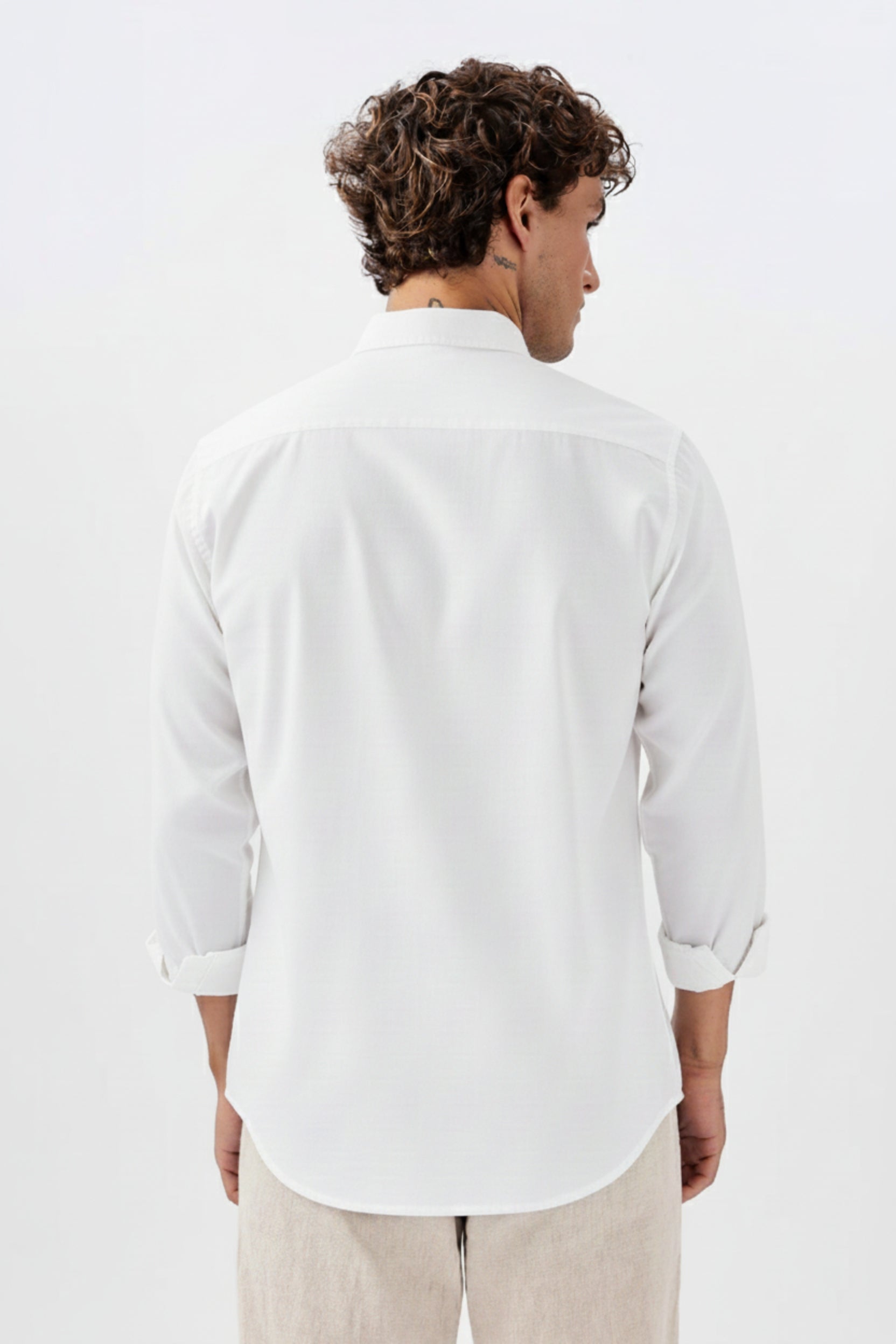 Men’s Heart TTT Embroidered Linen Shirt