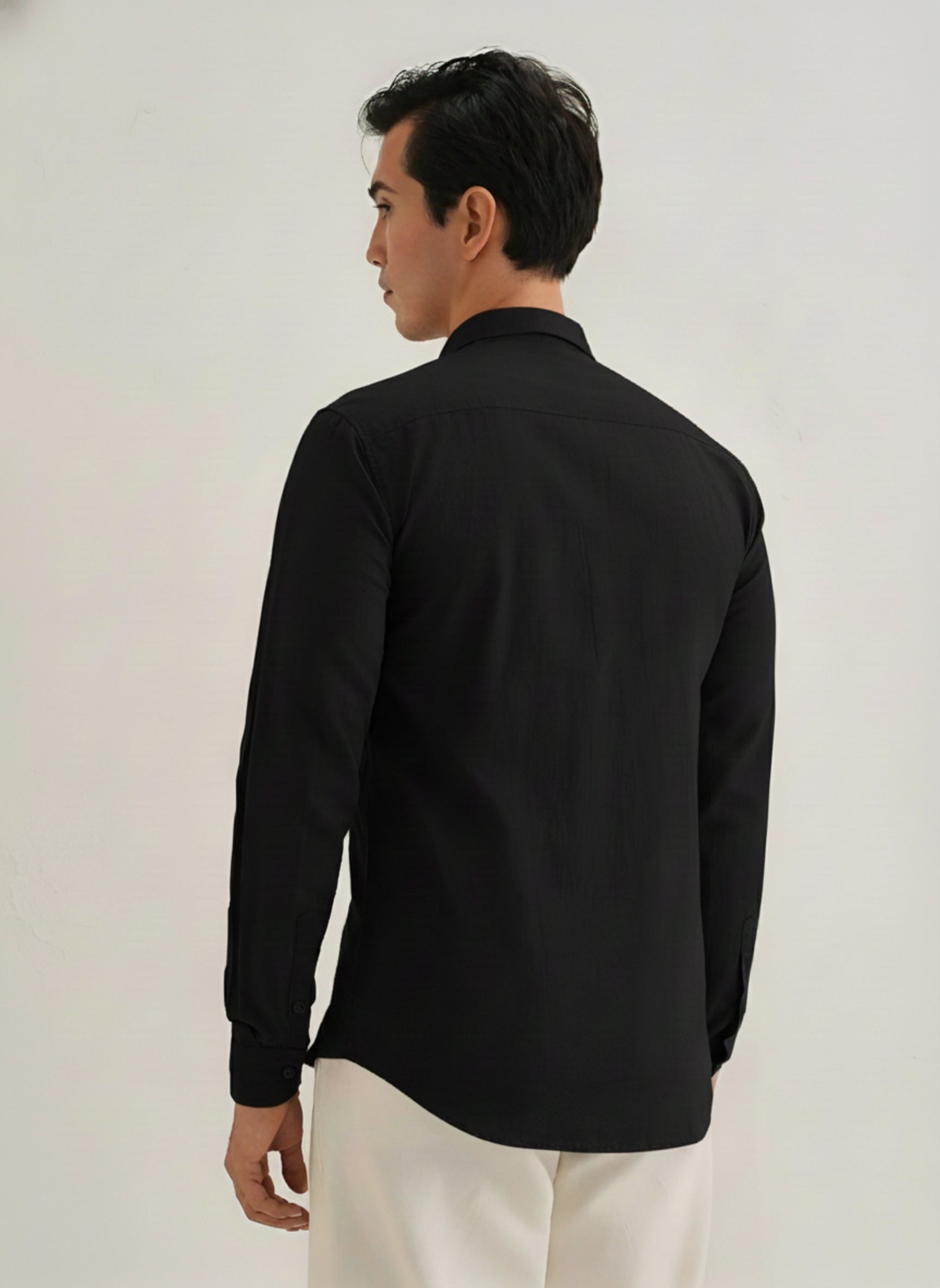 Men’s Bamboo Embroidered Linen Shirt