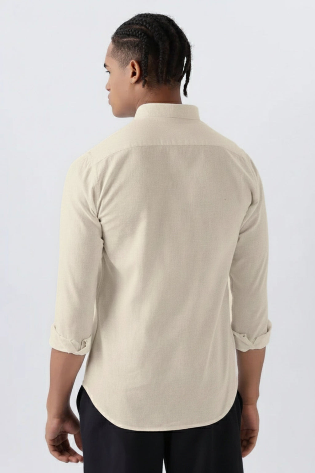 Men’s Landscape Embroidered Linen Shirt