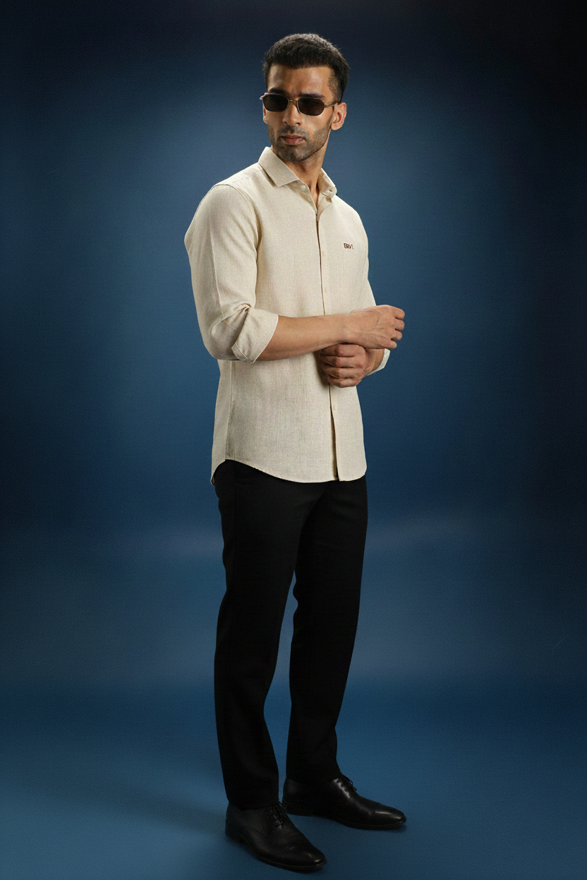 Men’s EB11 Embroidered Linen Shirt