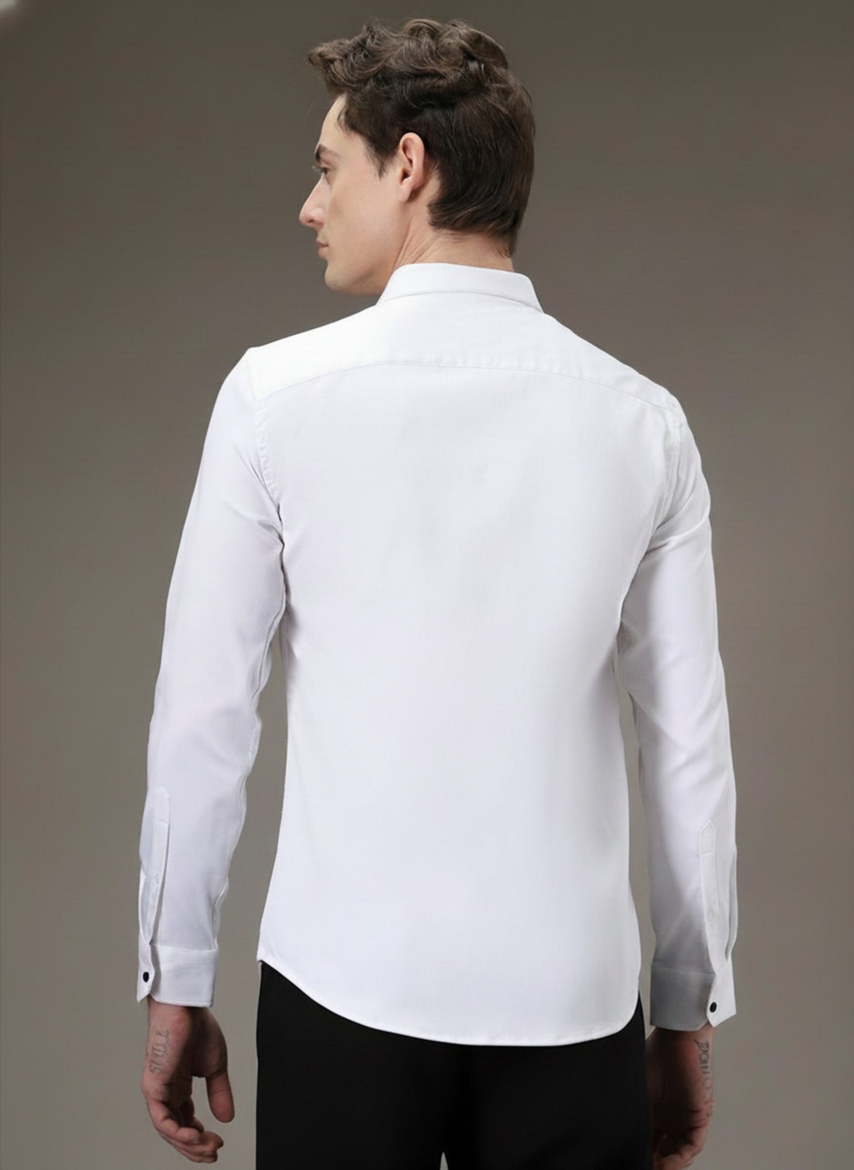 Men’s Blue Bird Embroidered Linen Shirt