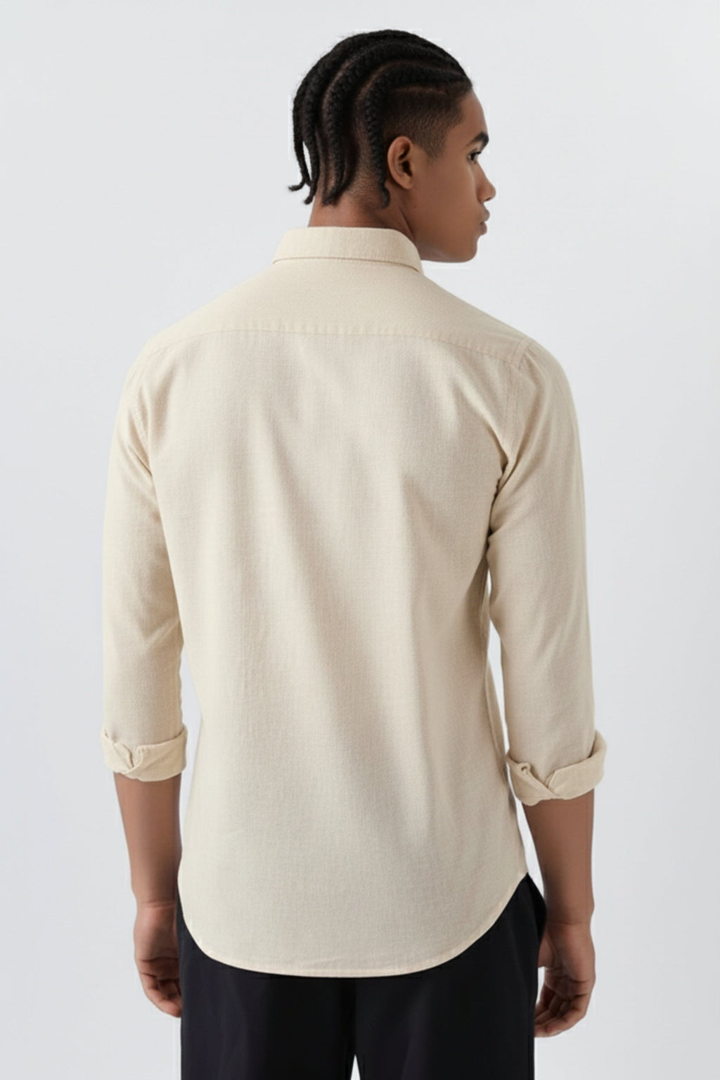 Men’s Flight Window Embroidered Linen Shirt