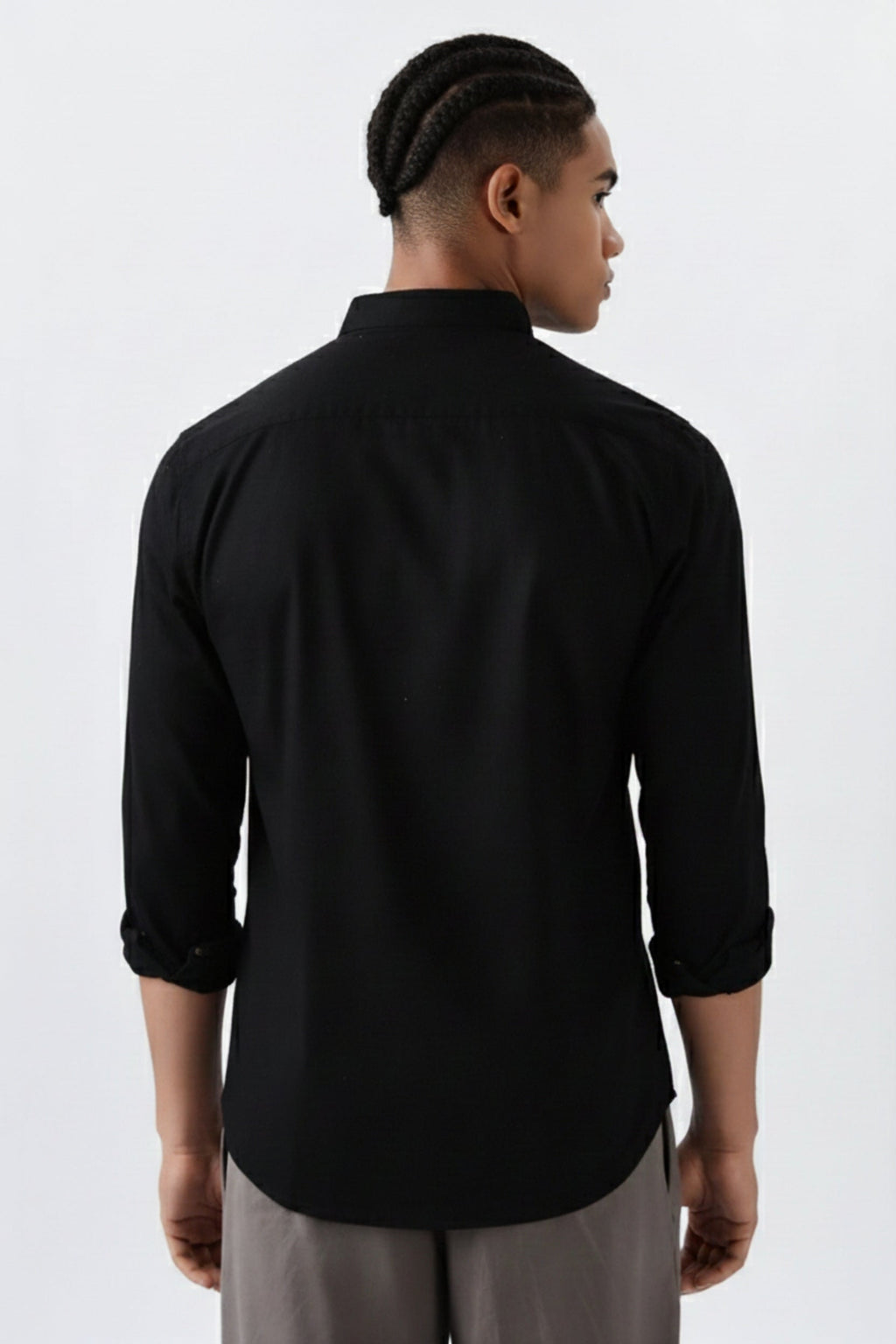 Men’s Classy Heart Embroidered Linen Shirt