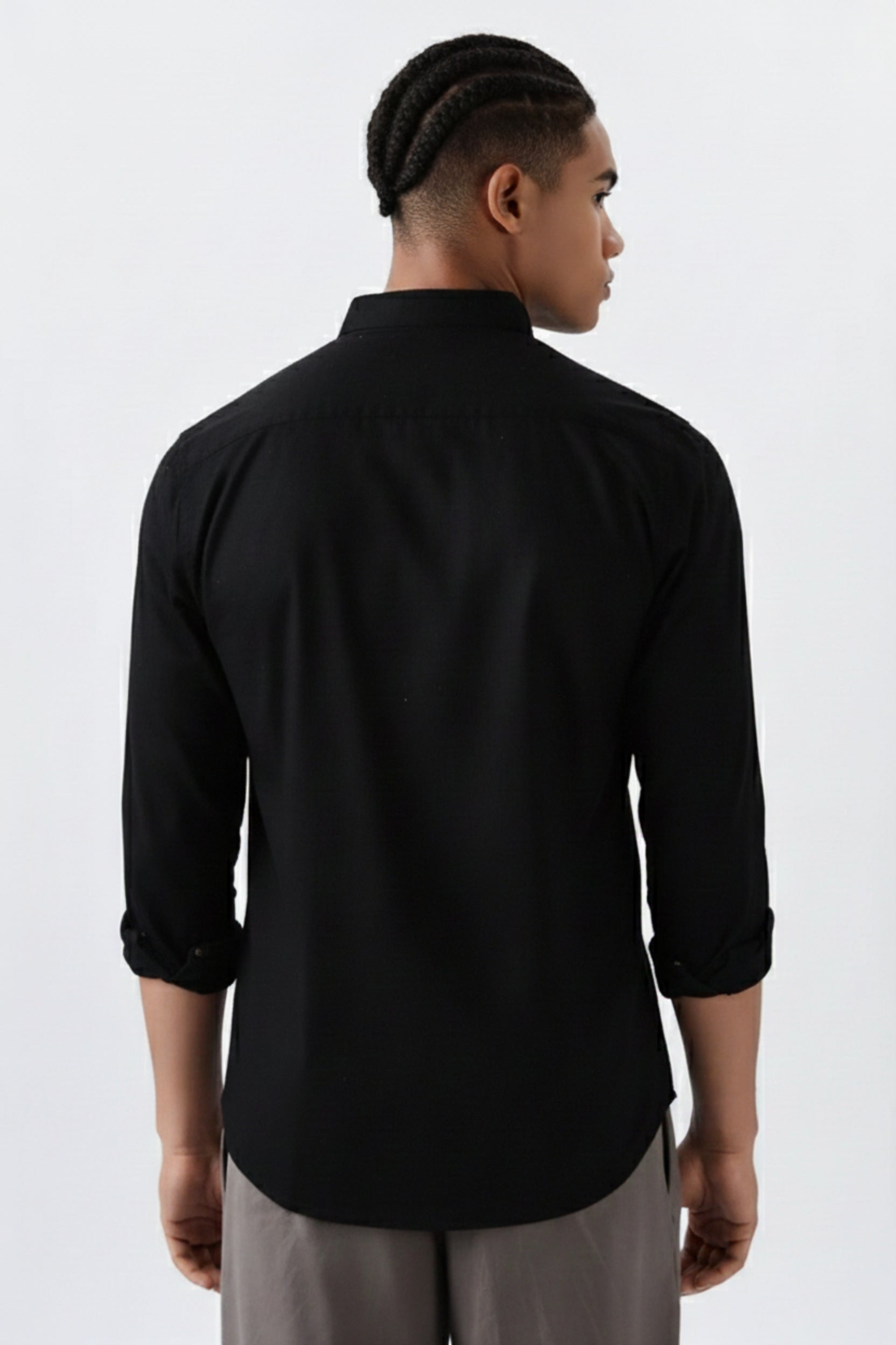 Men’s Classy Heart Embroidered Linen Shirt