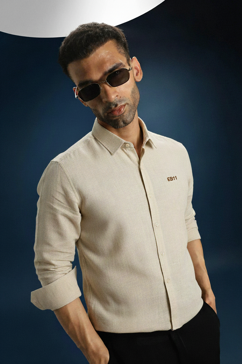 Men’s EB11 Embroidered Linen Shirt