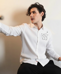 Men’s World Is Yours Embroidered Linen Shirt